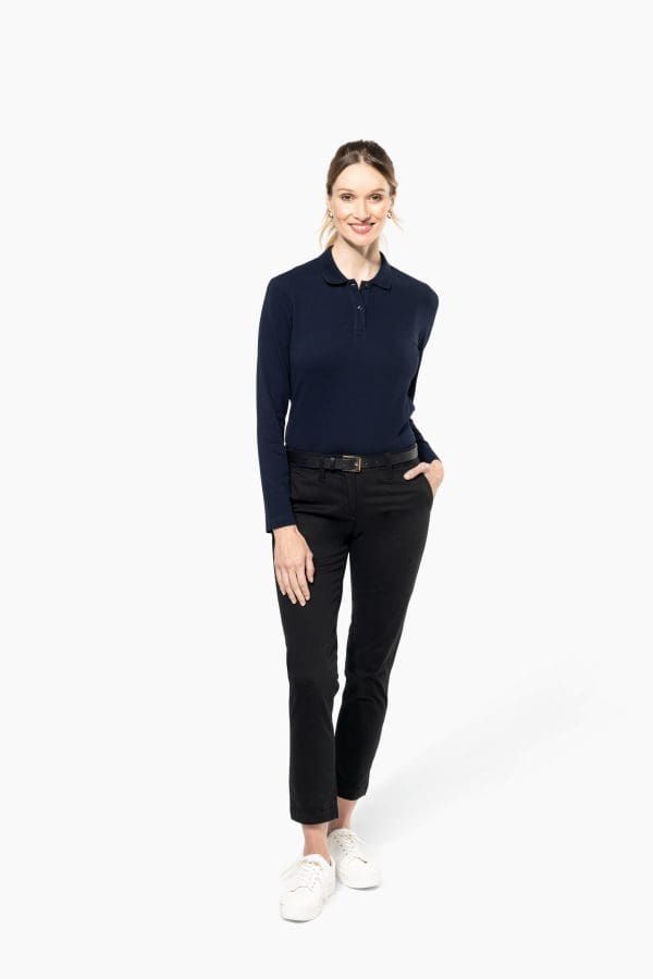 Polo Supima® manches longues femme – Image 6