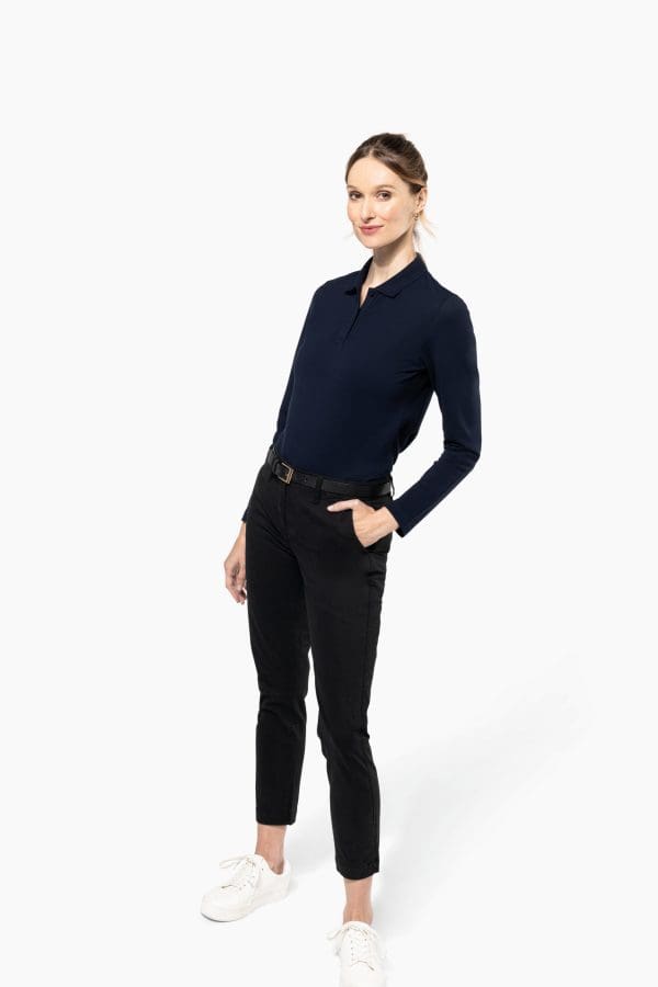 Polo Supima® manches longues femme – Image 7