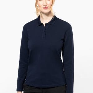 Polo Supima® manches longues femme