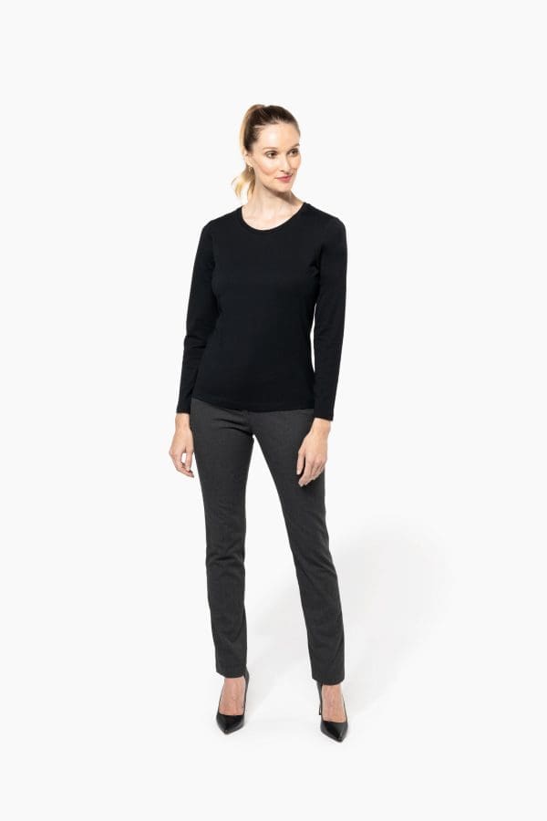T-shirt Supima® col rond manches longues femme – Image 5