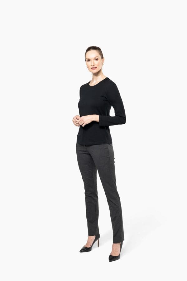 T-shirt Supima® col rond manches longues femme – Image 6