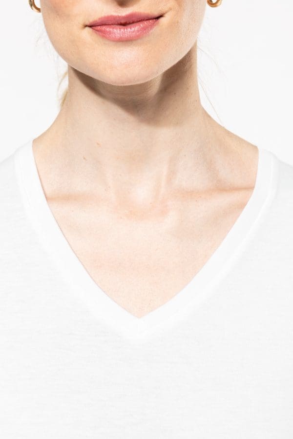 T-shirt Supima® col V manches longues femme – Image 11