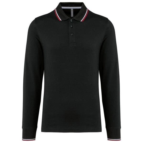 Polo maille piquée manches longues homme – Image 21