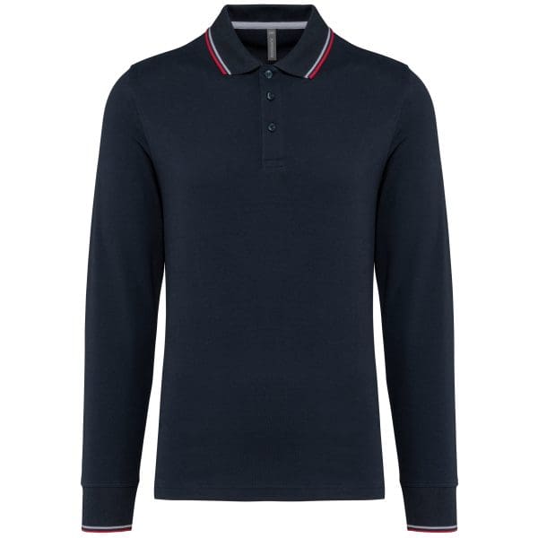 Polo maille piquée manches longues homme – Image 33