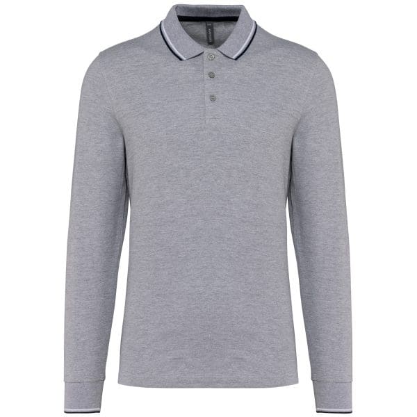 Polo maille piquée manches longues homme – Image 45