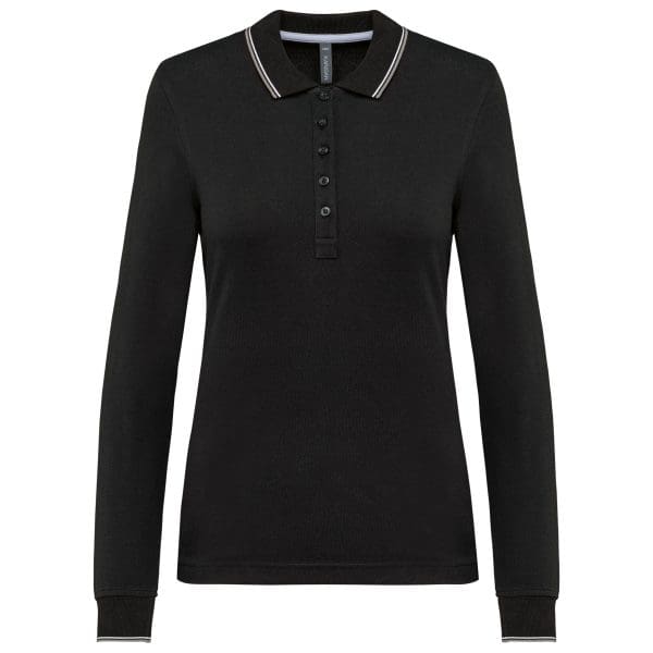 Polo maille piquée manches longues femme – Image 9