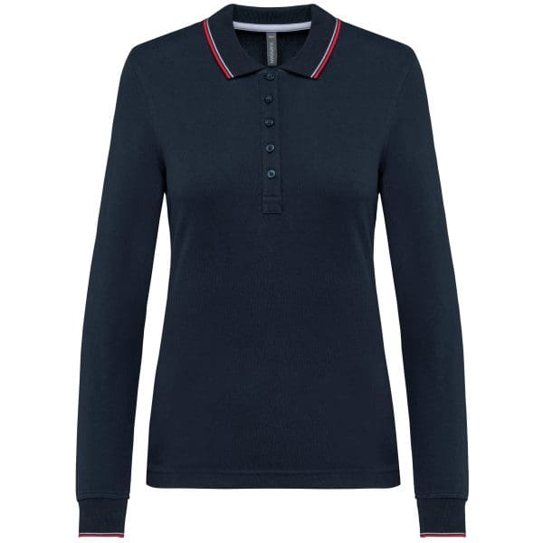 Polo maille piquée manches longues femme – Image 33
