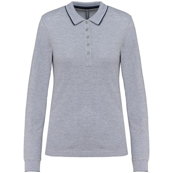 Polo maille piquée manches longues femme – Image 45