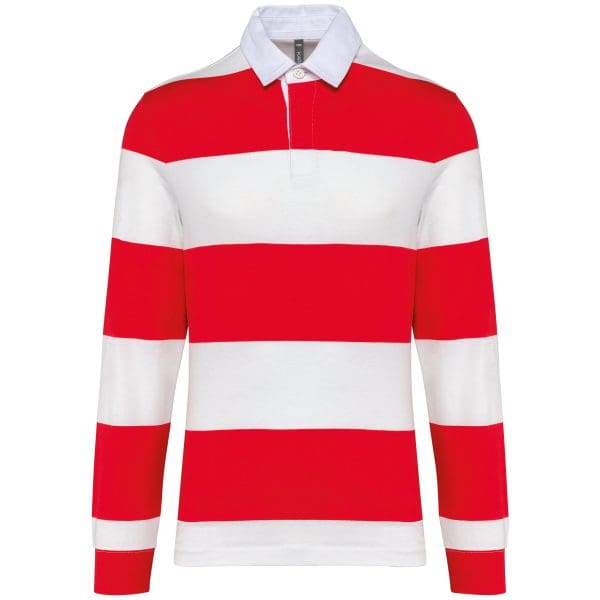 Polo rugby rayé manches longues unisexe – Image 83