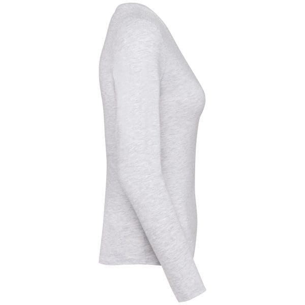 T-shirt col V manches longues femme – Image 10