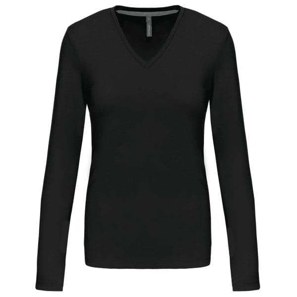 T-shirt col V manches longues femme – Image 21