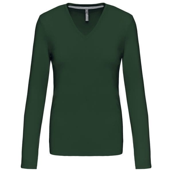 T-shirt col V manches longues femme – Image 69