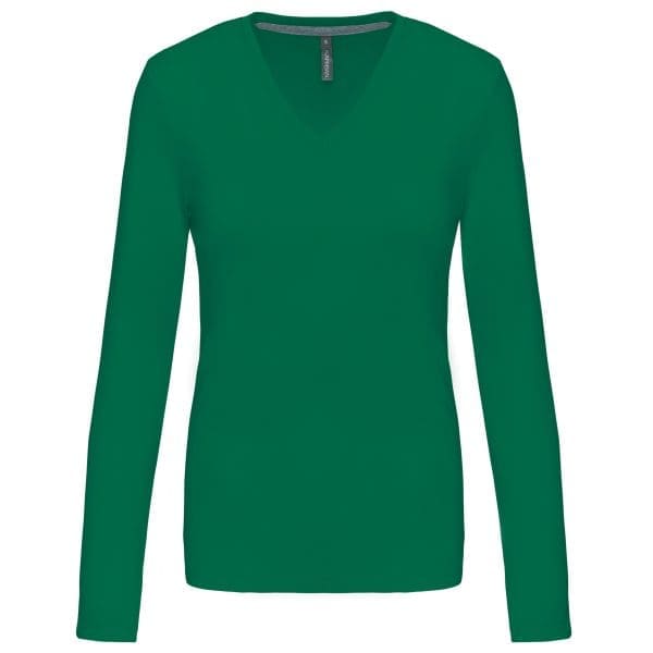 T-shirt col V manches longues femme – Image 93
