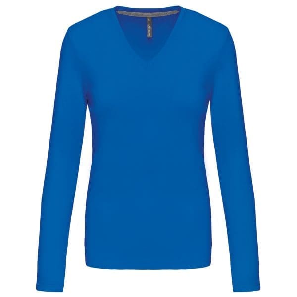 T-shirt col V manches longues femme – Image 105