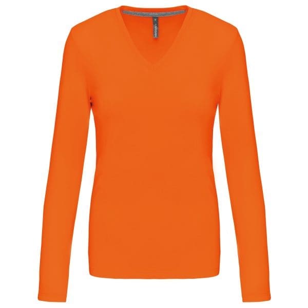 T-shirt col V manches longues femme – Image 153