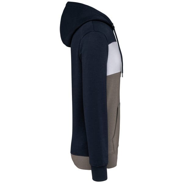Sweat-shirt tricolore à capuche unisexe – Image 29