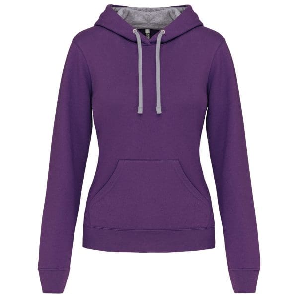 Sweat-shirt capuche contrastée femme – Image 154