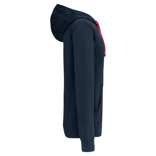 Sweat-shirt zippé capuche contrastée – Image 123