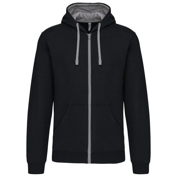 Sweat-shirt zippé capuche contrastée – Image 10