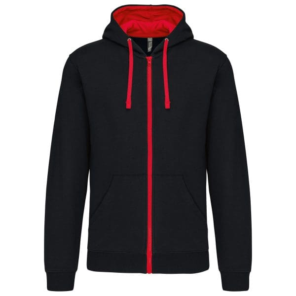 Sweat-shirt zippé capuche contrastée – Image 26