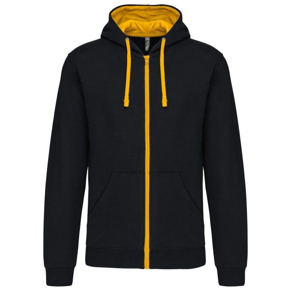 Sweat-shirt zippé capuche contrastée – Image 42