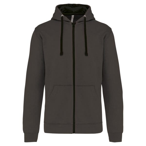 Sweat-shirt zippé capuche contrastée – Image 58