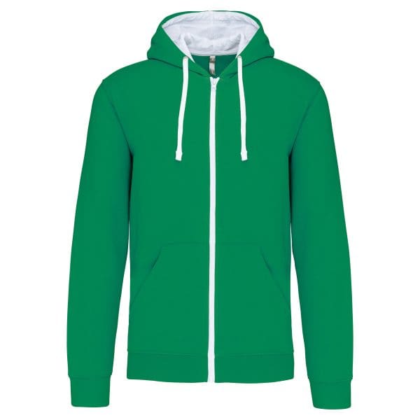 Sweat-shirt zippé capuche contrastée – Image 74