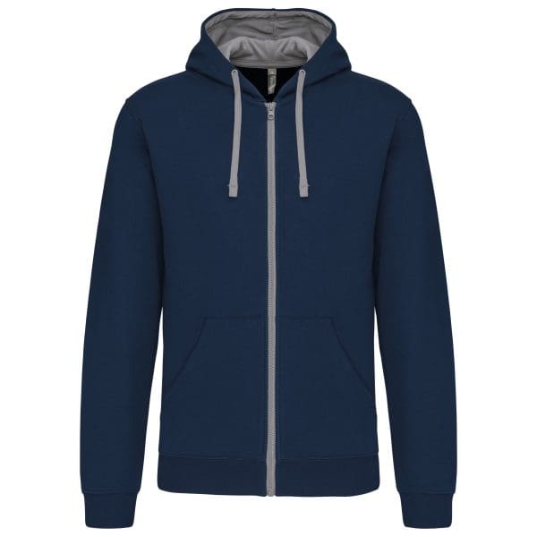 Sweat-shirt zippé capuche contrastée – Image 106