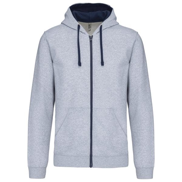 Sweat-shirt zippé capuche contrastée – Image 138