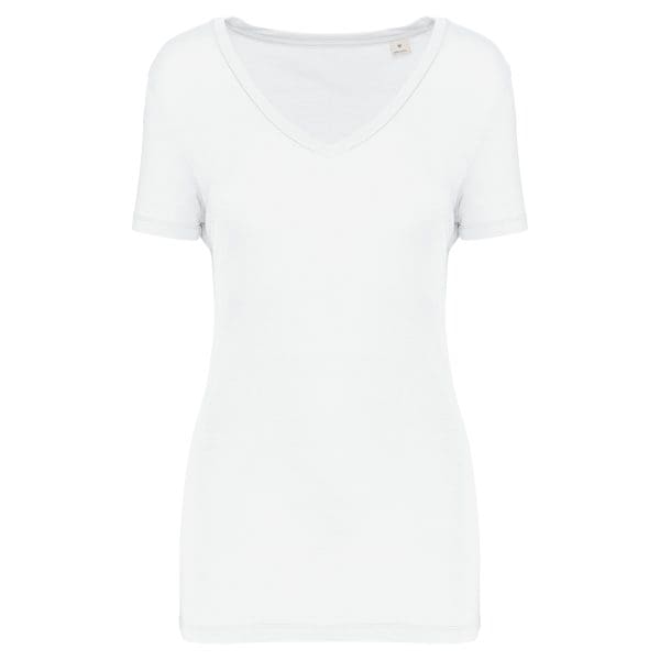 T-shirt Lyocell TENCEL™ col V manches courtes femme - 145 g – Image 33