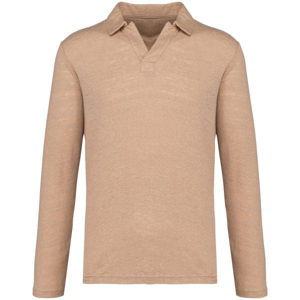 Polo manches longues en lin homme – Image 16