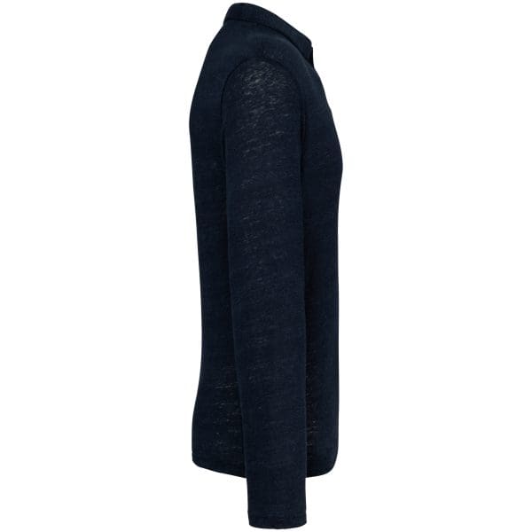 Polo manches longues en lin homme – Image 5