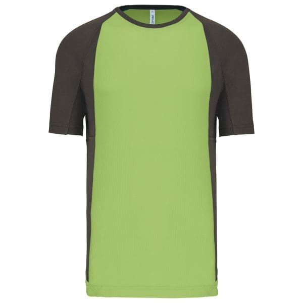 T-shirt de sport bicolore manches courtes unisexe – Image 56