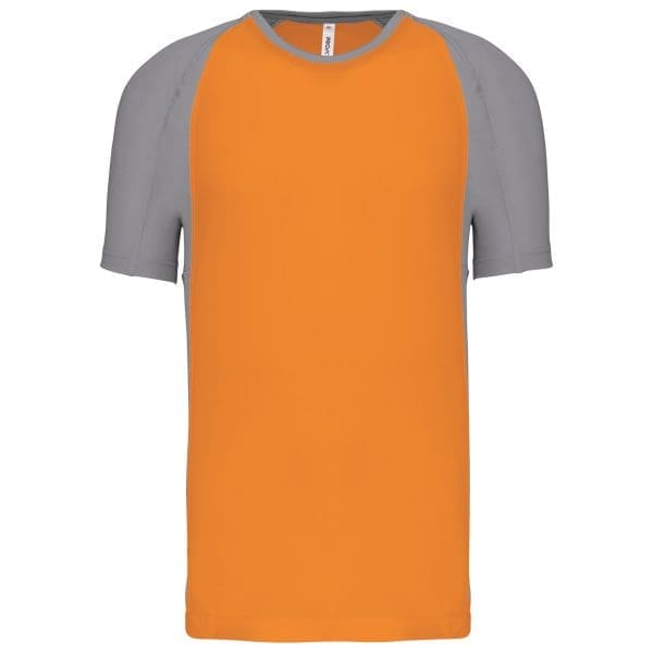 T-shirt de sport bicolore manches courtes unisexe – Image 72