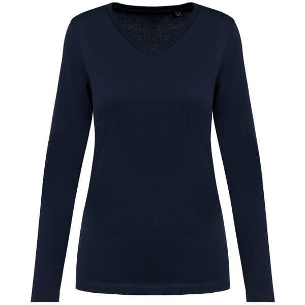 T-shirt Supima® col V manches longues femme – Image 25