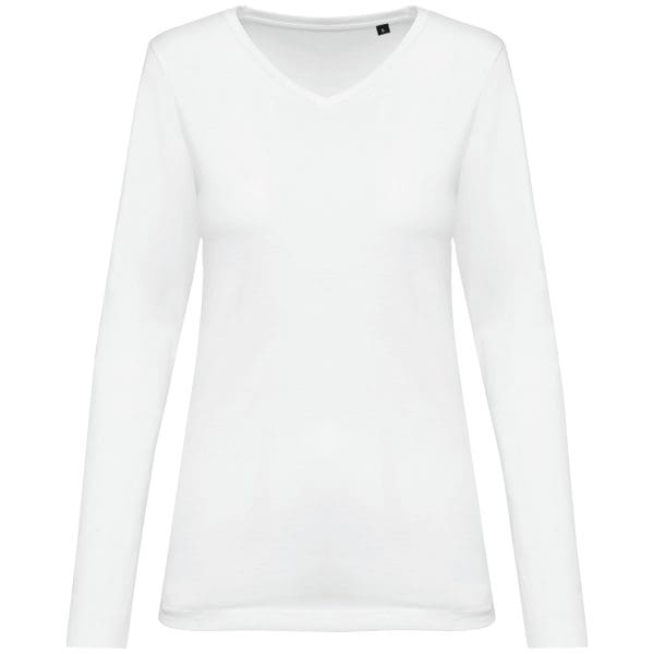 T-shirt Supima® col V manches longues femme – Image 37