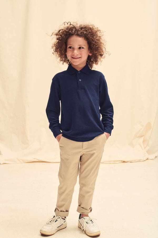 Polo enfant 65/35 manches longues