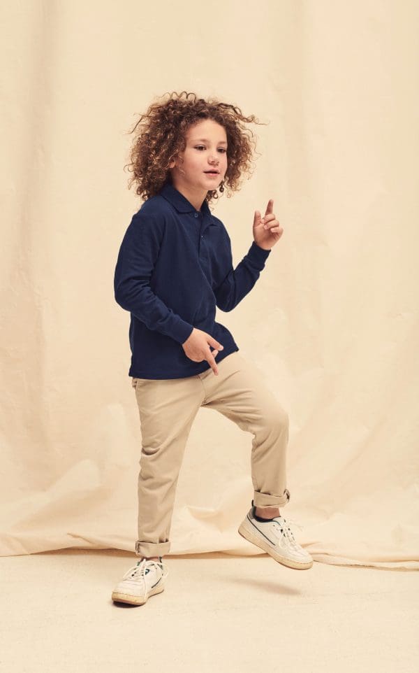Polo enfant 65/35 manches longues – Image 3