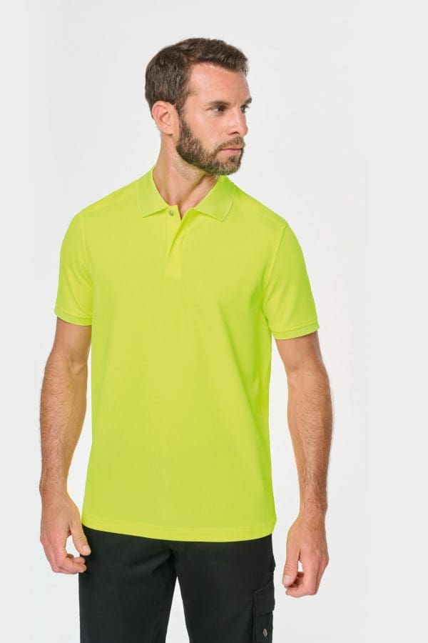 Polo unisexe écoresponsable coton/polyester – Image 3