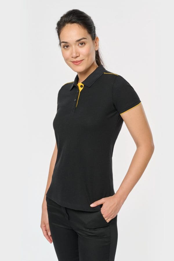 Polo Day To Day contrasté manches courtes femme – Image 4