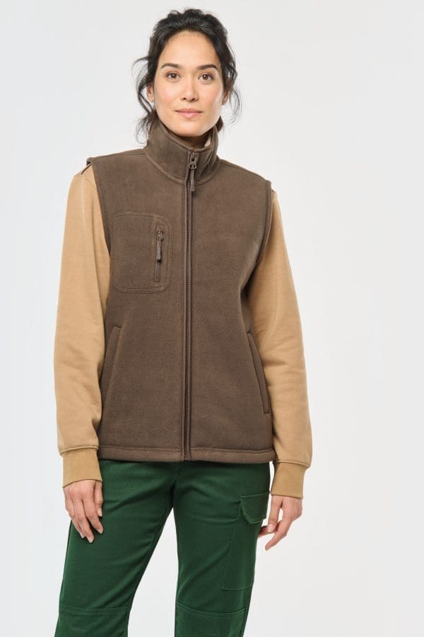 Bodywarmer polaire avec intérieur sherpa unisexe – Image 8