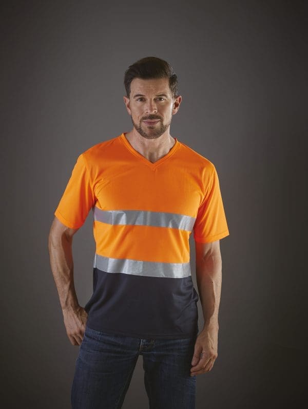 T-shirt col V haute visibilité Top Cool – Image 5