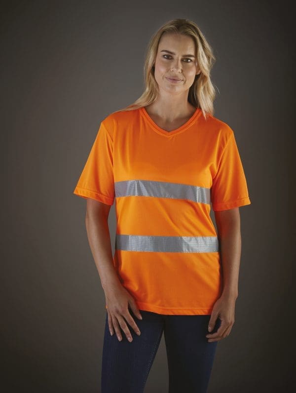 T-shirt col V haute visibilité Top Cool – Image 4