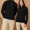 Sweat-shirt col zippé unisexe