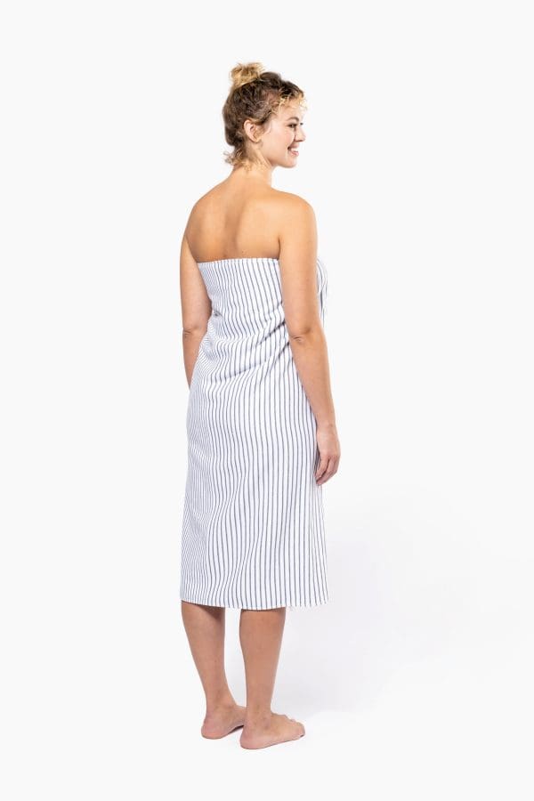Fouta rayée avec franges – Image 3