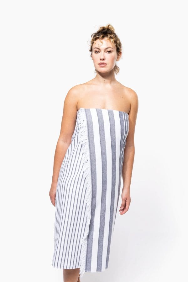 Fouta rayée avec franges