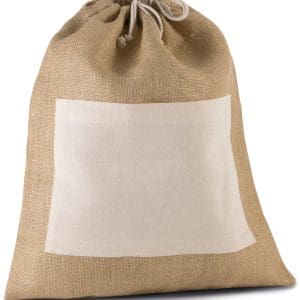 Sac en toile de jute avec cordelettes