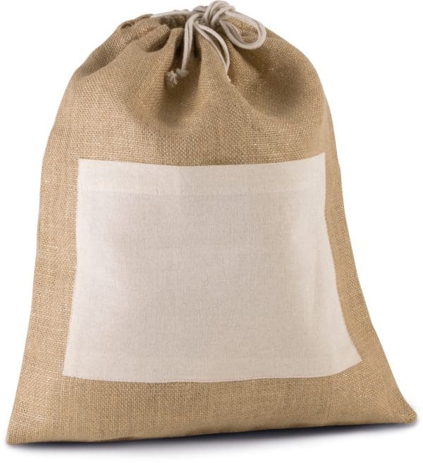 Sac en toile de jute avec cordelettes