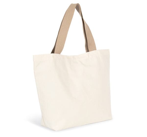 Grand sac shopping recyclé à fond plat – Image 10
