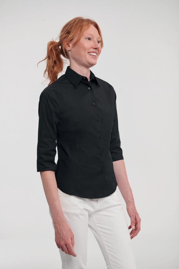 Chemise fittée femme manches 3/4 – Image 3